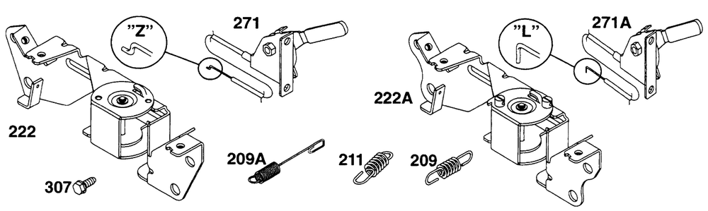 Controls 1 Diagram and Parts List for 290447-1147-XX  Briggs and Stratton Engine